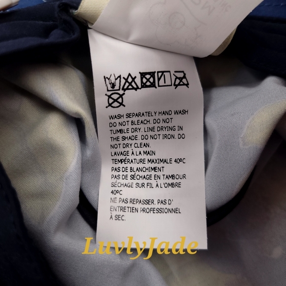 FARM RIO Mermaid Banana Blue Sun Extra Wide Slouchy Bucket Hat w/ Straps - Picture 10 of 11